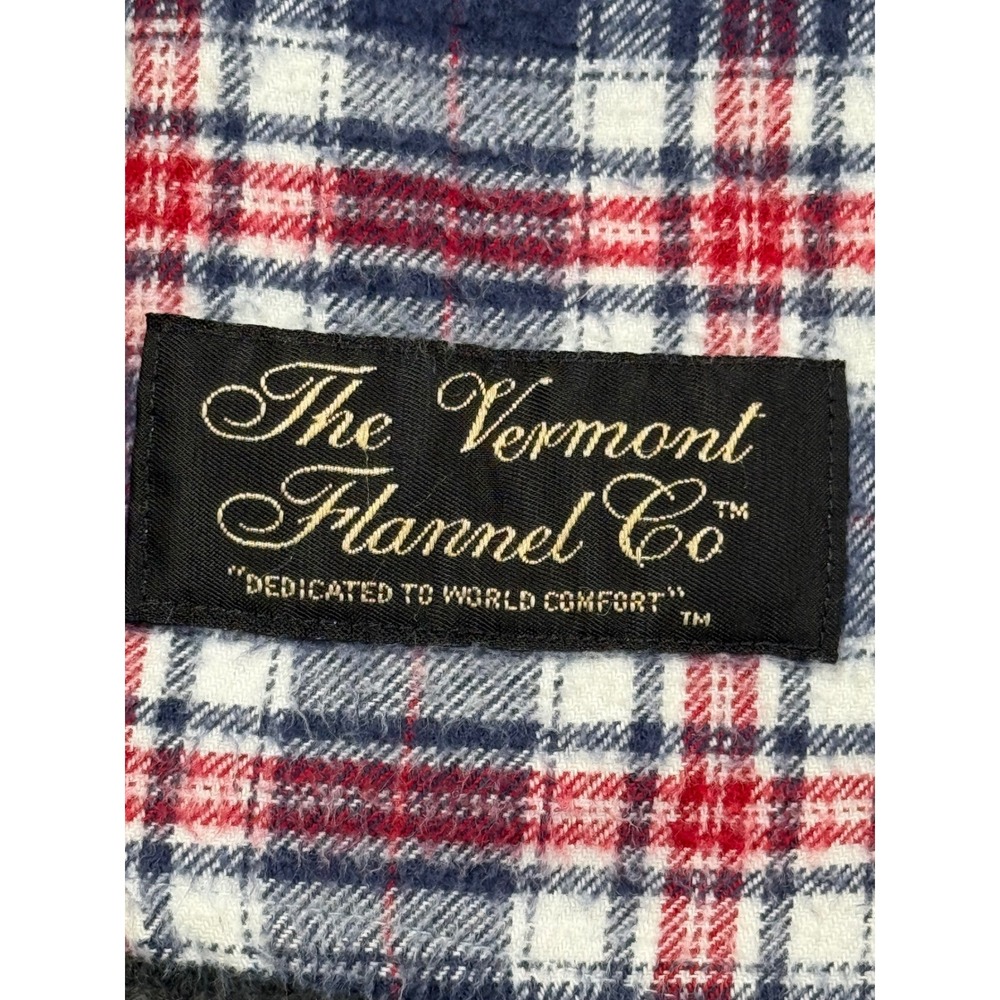 Vermont Flannel Co Shirt Mens XL Blue Red Plaid Excellent Heavy Cotton USA Made - Picture 2 of 9